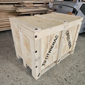 Skrzynia transportowa ze sklejki IPPC - otwierany bok
